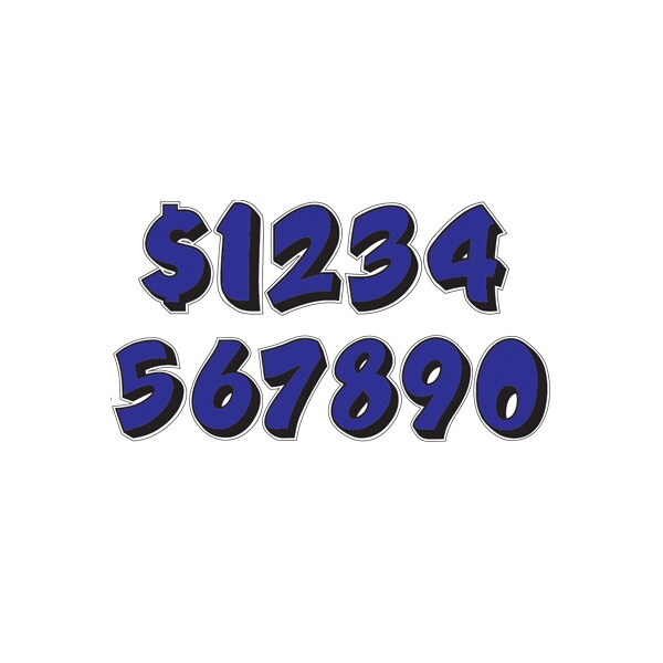 Ez Line Die Cut Graphic Blue/Black Adhesive Numbers: 8 Pk 186-B-8